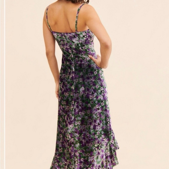 Anthropologie The Wolf Gang Rhapsody assemetrical burnout velvet dress, goth - Picture 4 of 5